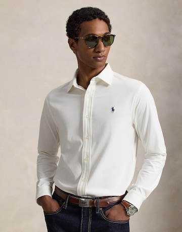 Coupe regular Chemise Polo Ralph Lauren en blanc : devant