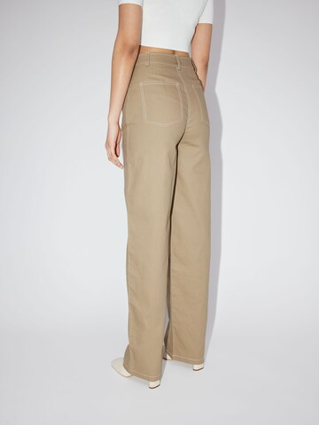 LeGer by Lena Gercke - Loosefit Pantalón 'Ida' en marrón: atrás