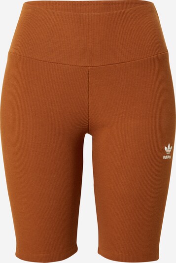 Leggings 'Rib' ADIDAS ORIGINALS pe maro ruginiu / alb, Vizualizare produs