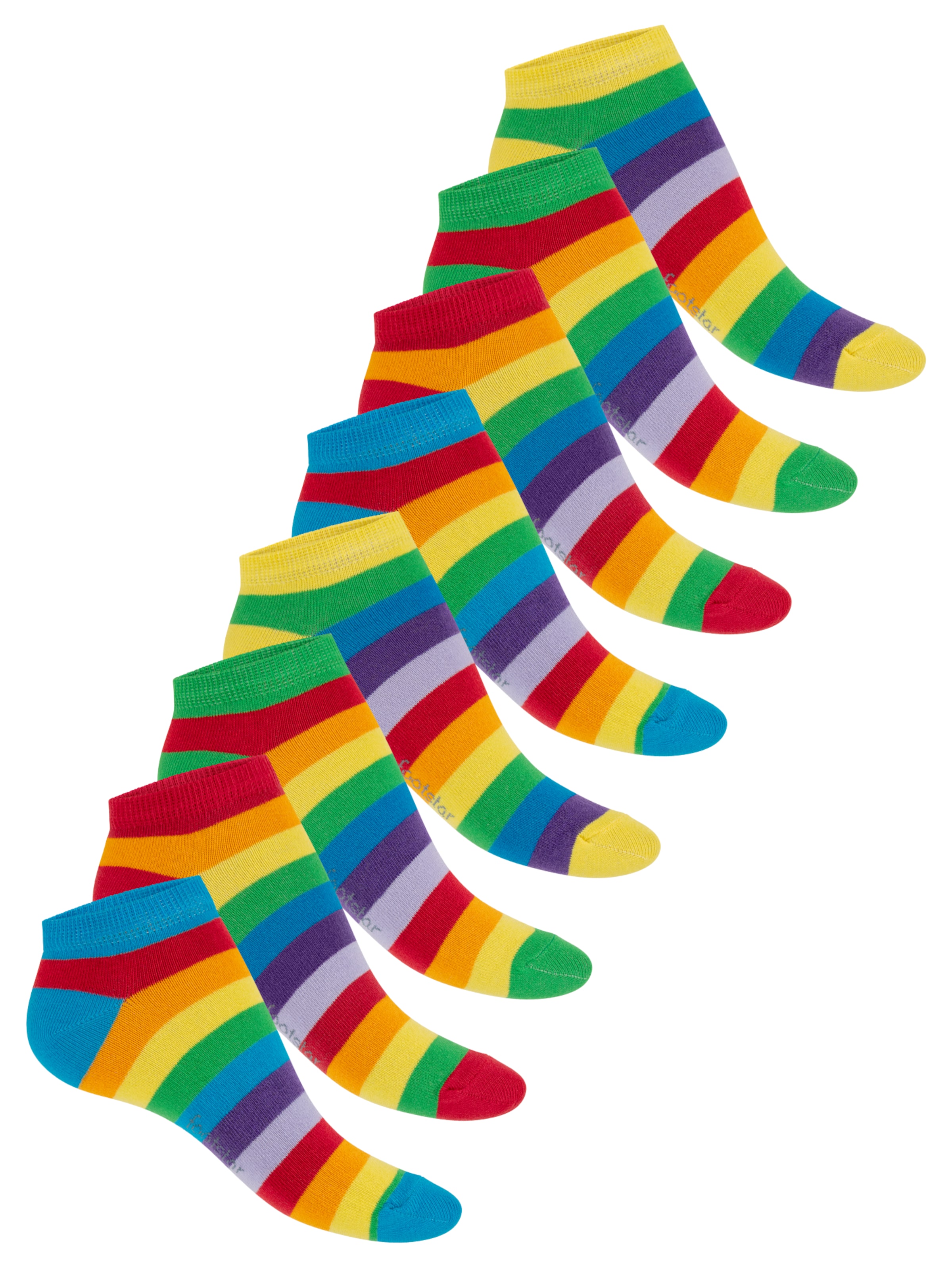 footstar Ankle Socks 'Ringel' in Mixed colors: front