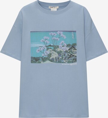 Pull&Bear T-Shirt in Blau: predná strana