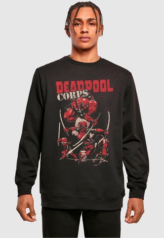 ABSOLUTE CULT Sweatshirt 'Deadpool - Family Corps' in Zwart: voorkant