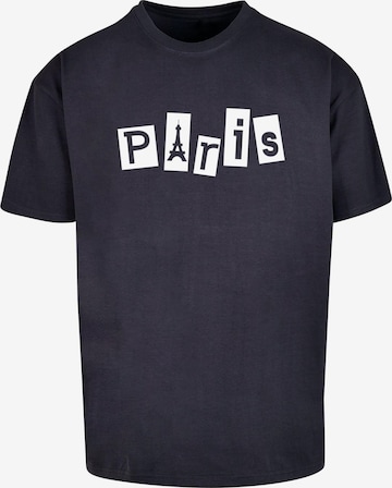 Merchcode Shirt 'Paris X' in Blauw: voorkant