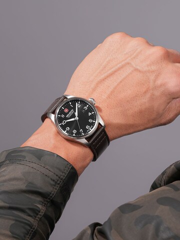SWISS MILITARY HANOWA Analog Watch 'Thunderbolt' in Brown