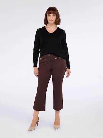 évasé Pantalon Fiorella Rubino en marron