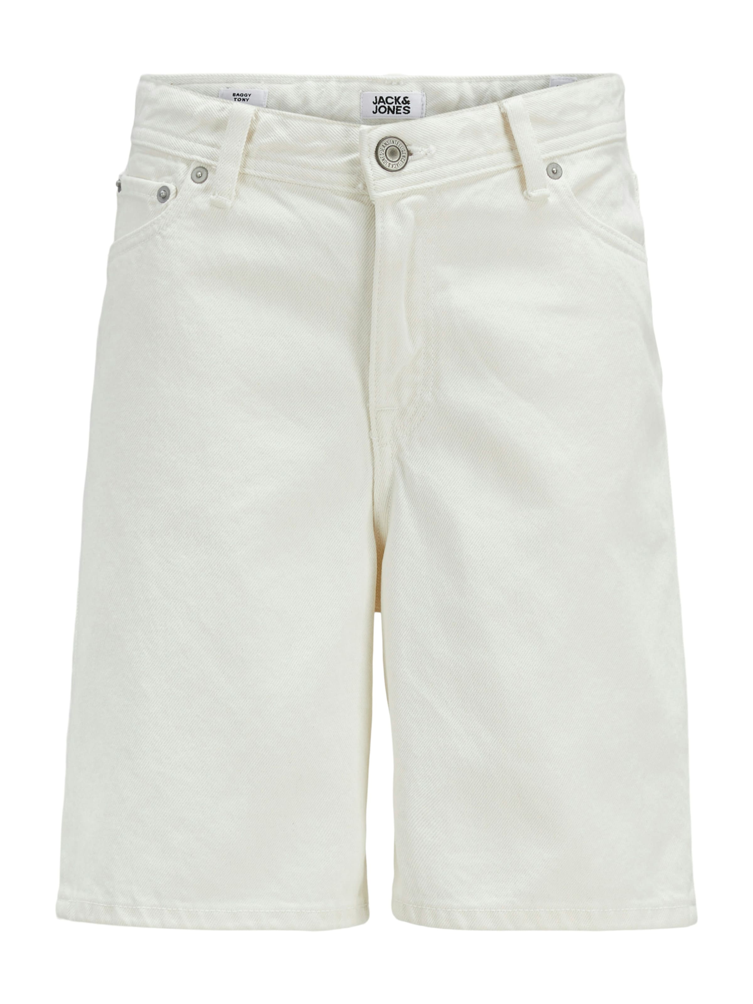 Jack & Jones Junior Baggy Džínsy 'JJITONY JJORIGINAL' - Biela: predná strana