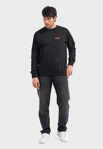 Oldskull Sweatshirt 'Xtreme Tattoo Tiger Skull' in Zwart