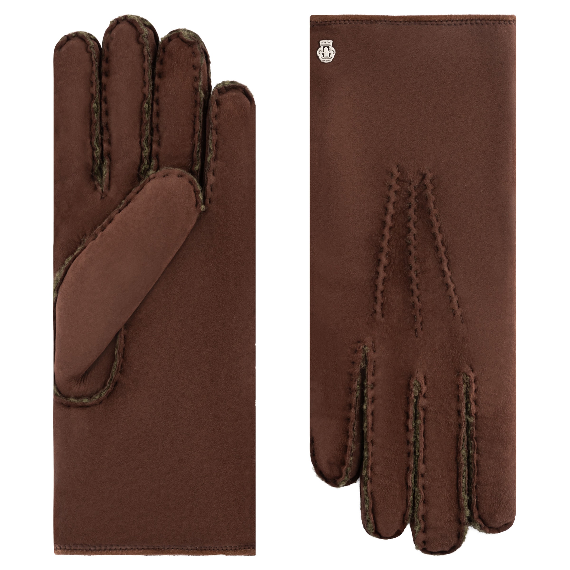 Mezzoguanti 'ASPEN' di Roeckl in marrone: frontale