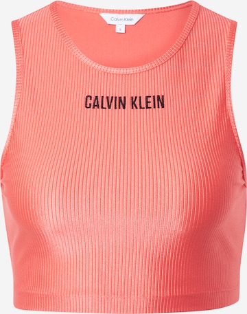 Calvin Klein Swimwear Bralette Bikini Top in Red: front