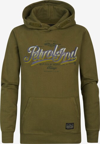 Petrol Industries Zip-Up Hoodie 'Tinley Park' in Green: front