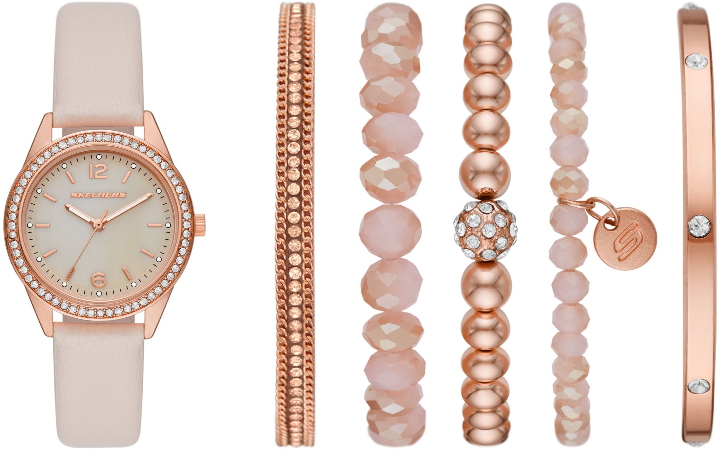 SKECHERS Schmuckset in Gold: Vorderseite