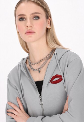 myMo ROCKS Sweat jacket 'Comfy' in Grey