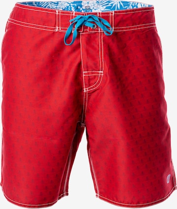 Panareha Board Shorts in Red: front