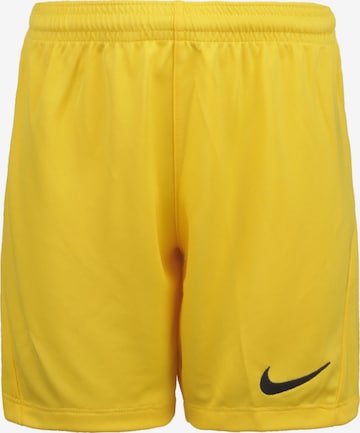 NIKE Regular Workout Pants 'Park III' in Yellow: front