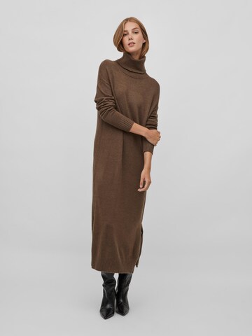 VILA Knitted dress 'Ril' in Brown