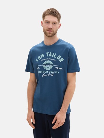 T-Shirt TOM TAILOR en bleu : devant