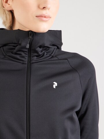 PEAK PERFORMANCE Sportsweatjacke 'Essentials' in Schwarz