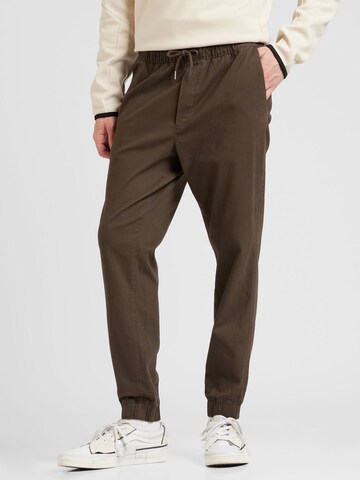 JACK & JONES Tapered Pants 'JPSTGORDON JJDAVE' in Brown: front