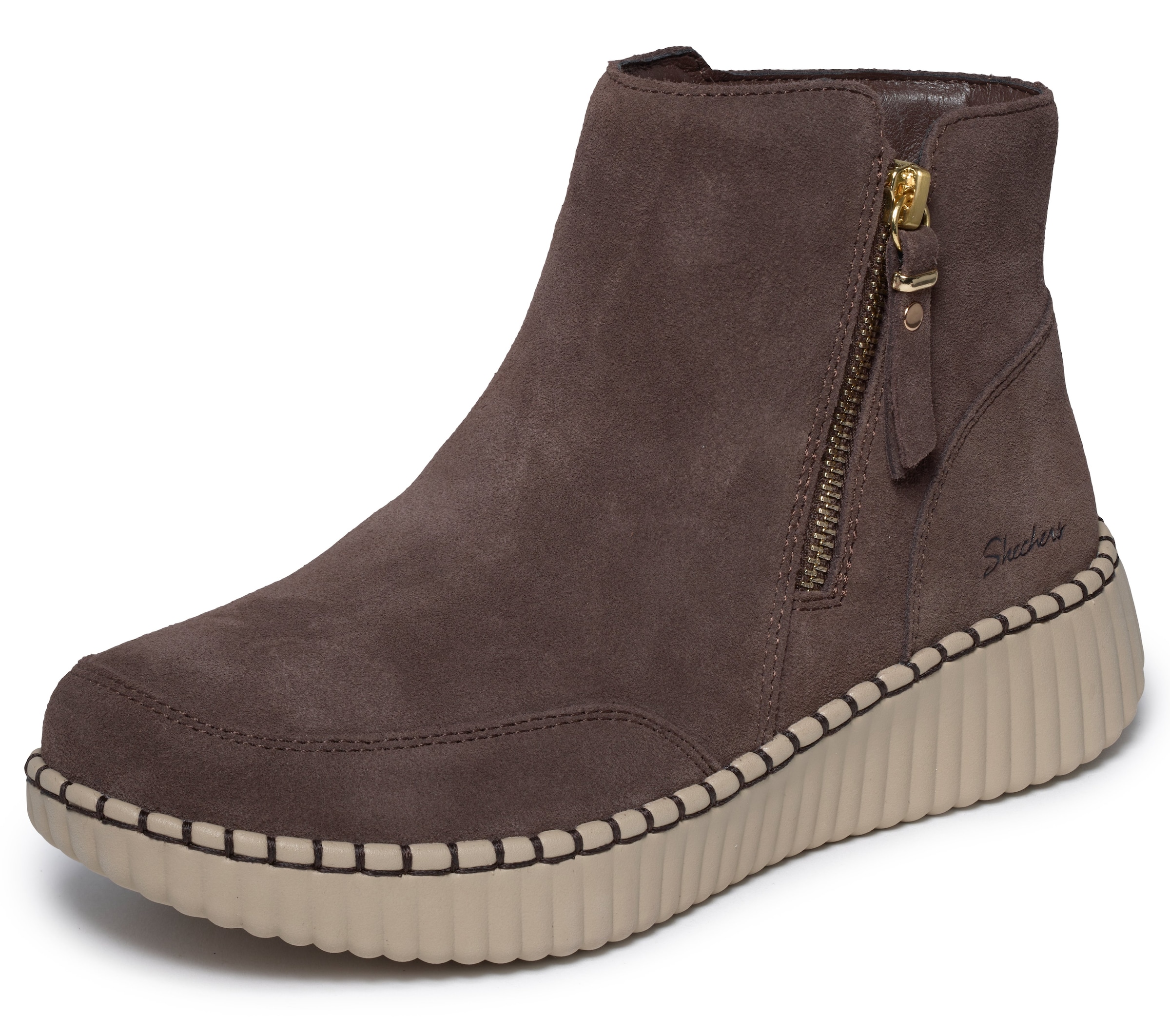 SKECHERS Stiefelette 'Crush' in Braun: Vorderseite