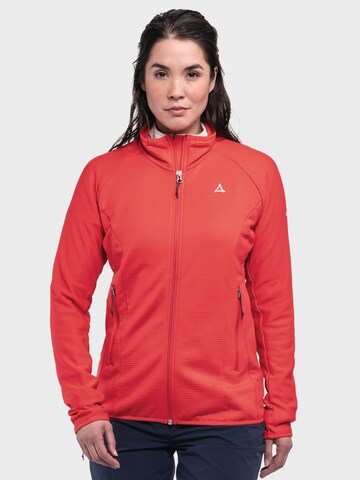 Schöffel Athletic fleece jacket 'Style Cascata' in Red: front