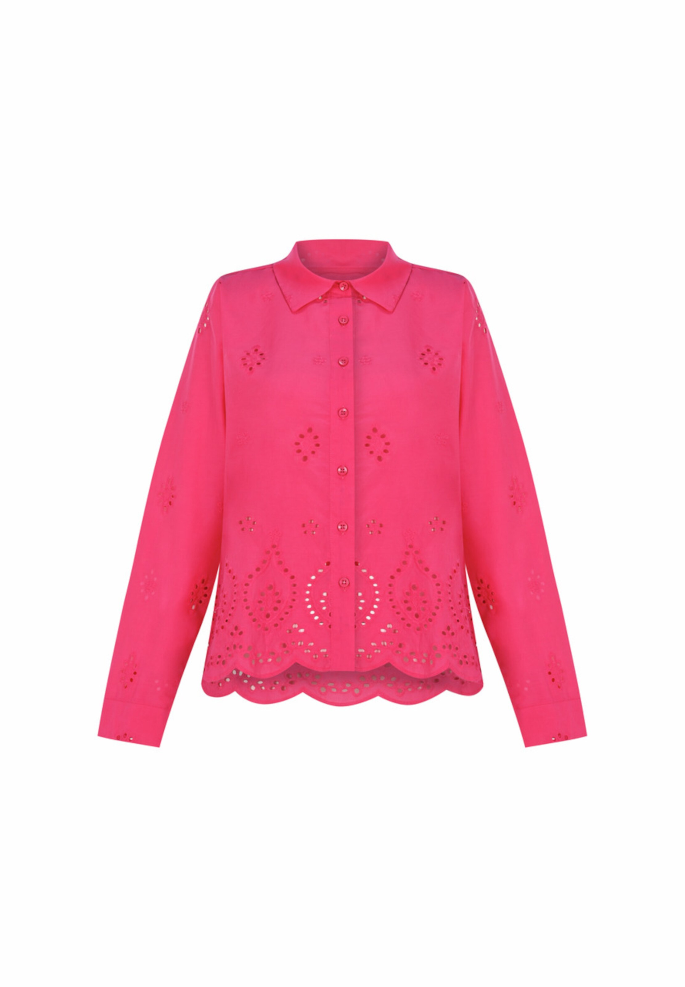 FRESHLIONS Langarmbluse 'Kate' in Rot: Vorderseite