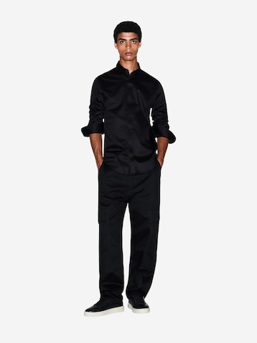 Slim fit Camicia business '8NZCBD ZN10Z' di ARMANI EXCHANGE in nero