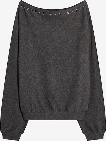 Bershka Sweatshirt in Grau: Vorderseite