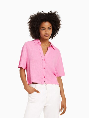 Camicia da donna di Bershka in rosa: frontale