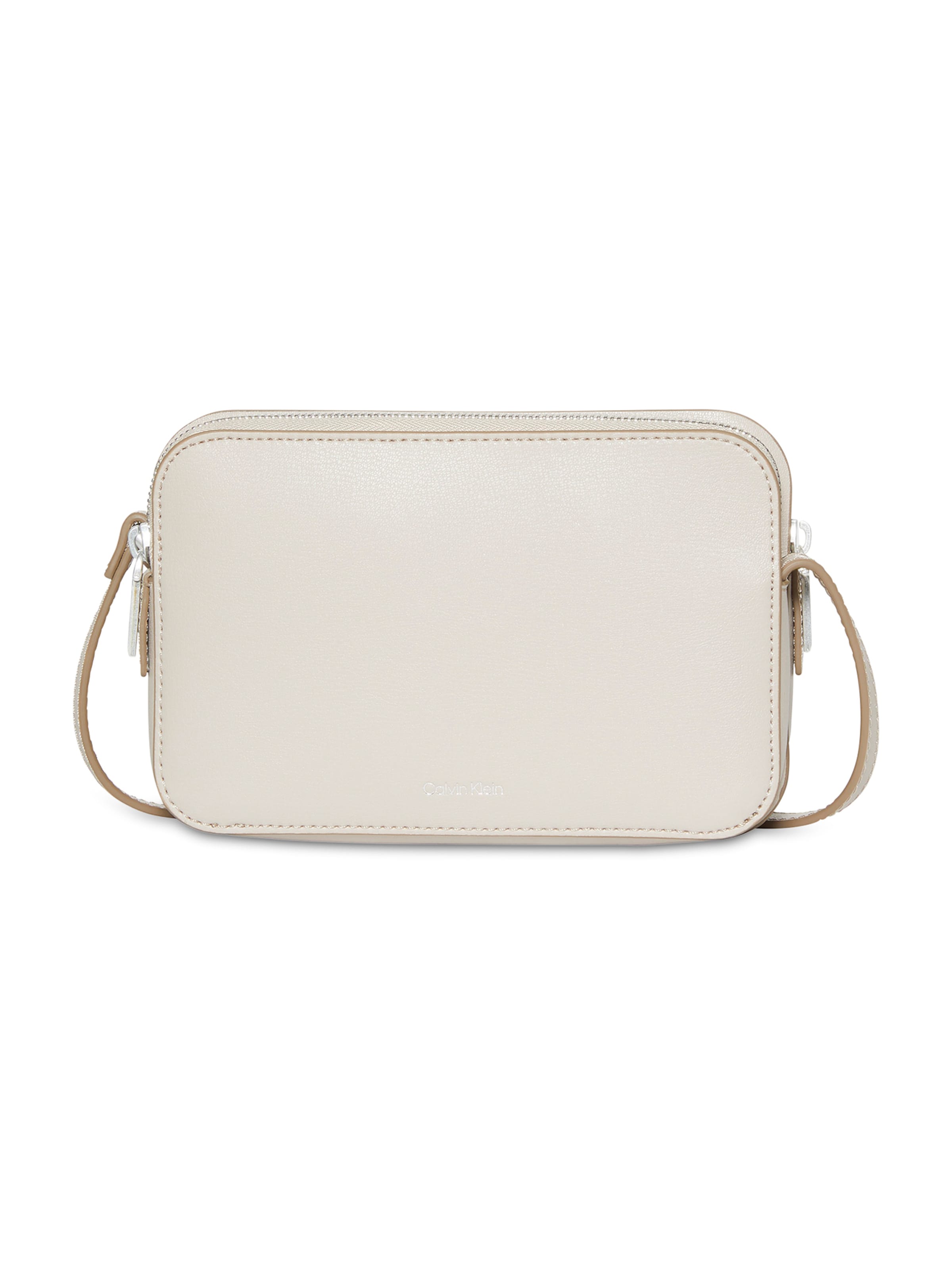 Calvin Klein Schoudertas in Beige: voorkant