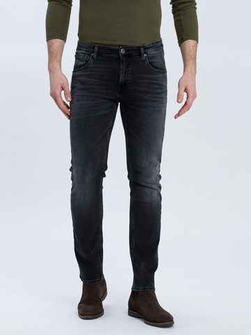 Cross Jeans Slim fit Jeans 'Damien' in Black: front