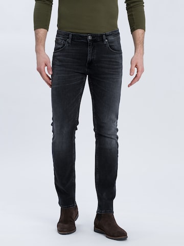 Cross Jeans Jeans 'Damien' in Schwarz: front
