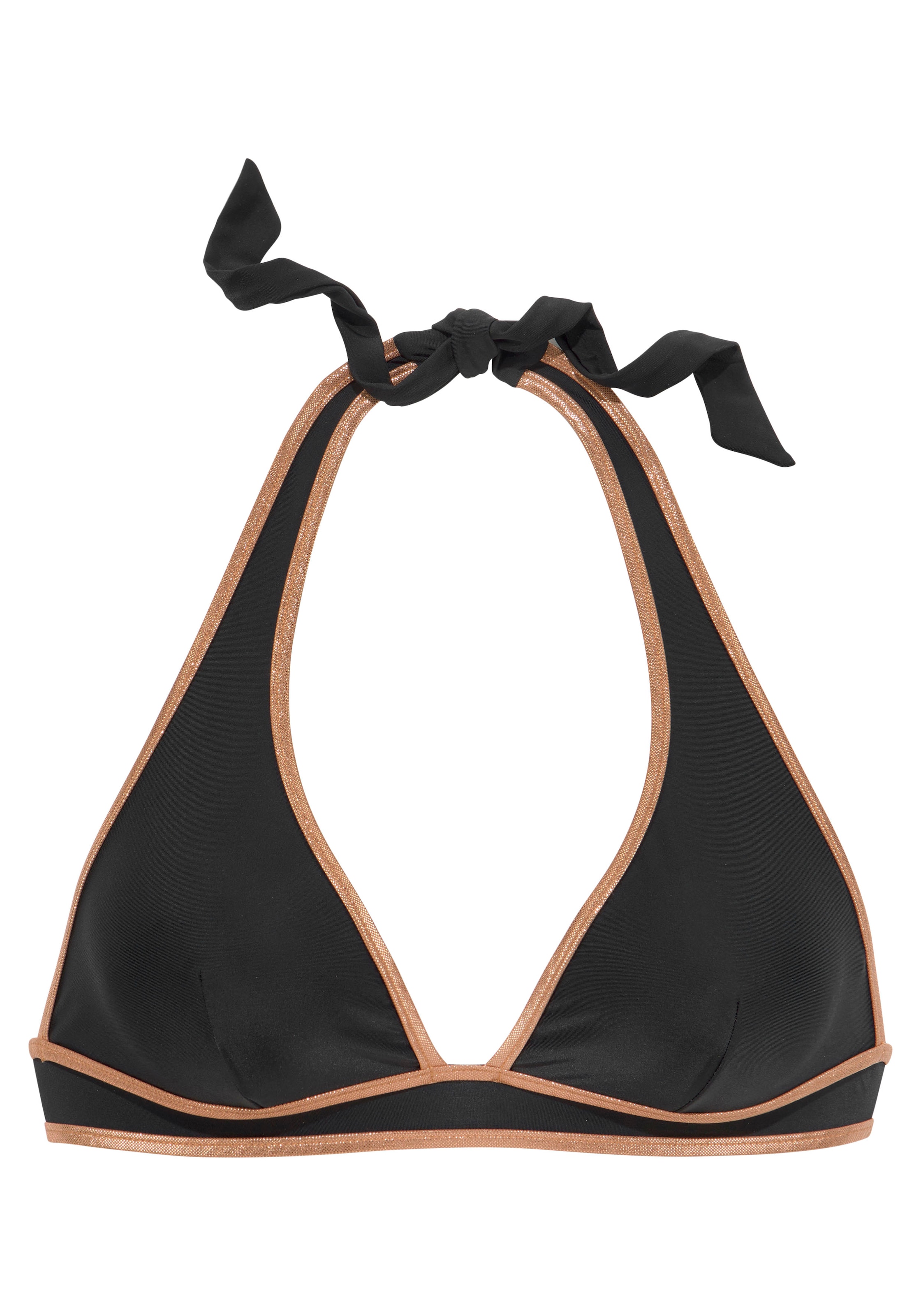 Bruno Banani Triangle Bikini Top in Black: front