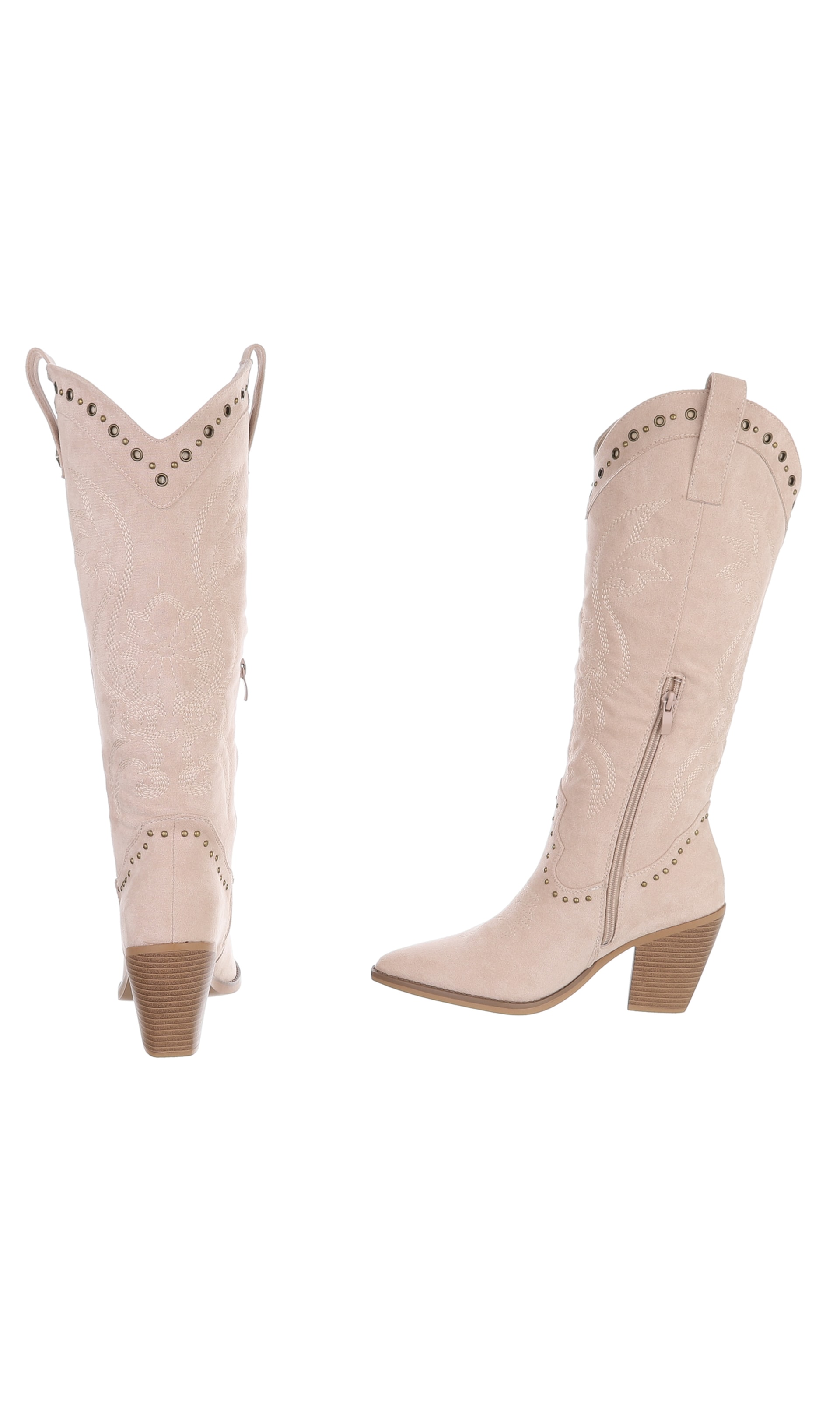 Ital-Design Cowboystiefel in Beige