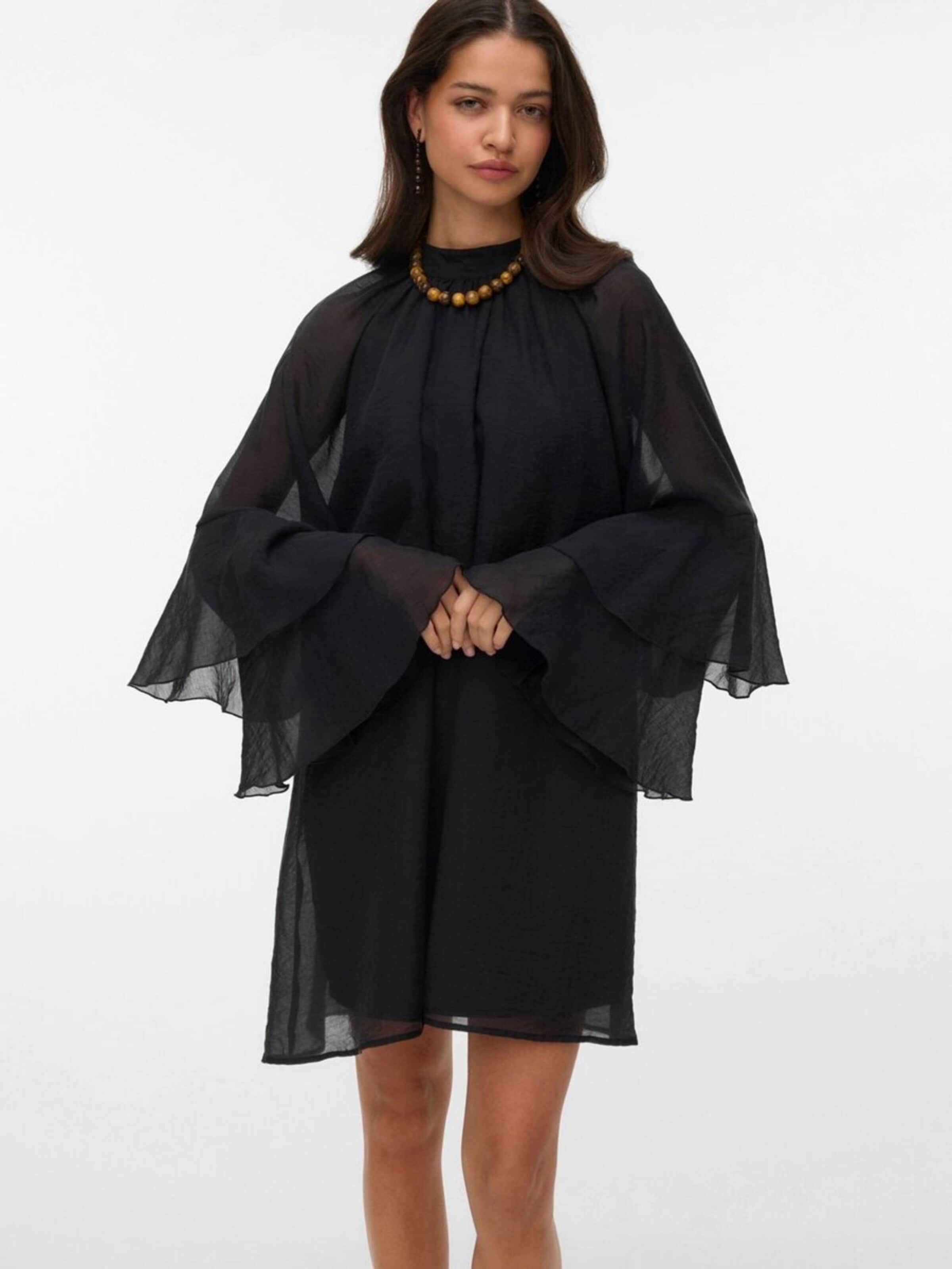 VERO MODA Jurk 'AWVALORA' in Zwart: voorkant