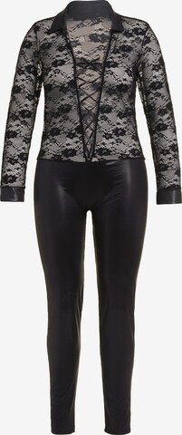 Ulla Popken Bodysuit in Black: front