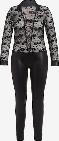 Ulla Popken Bodysuit in Black: front