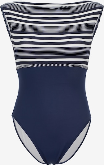 VIVID Badeanzug in dunkelblau / weiß, Produktansicht