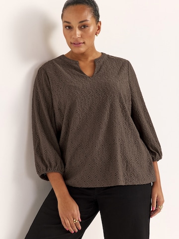 Cellbes of Sweden Blouse in Bruin: voorkant