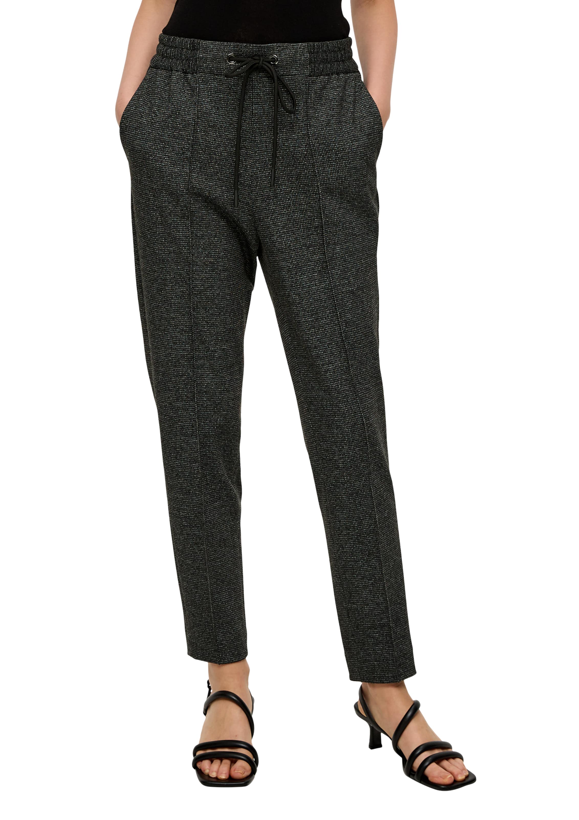 Regular Pantalon à pince s.Oliver BLACK LABEL en noir : devant