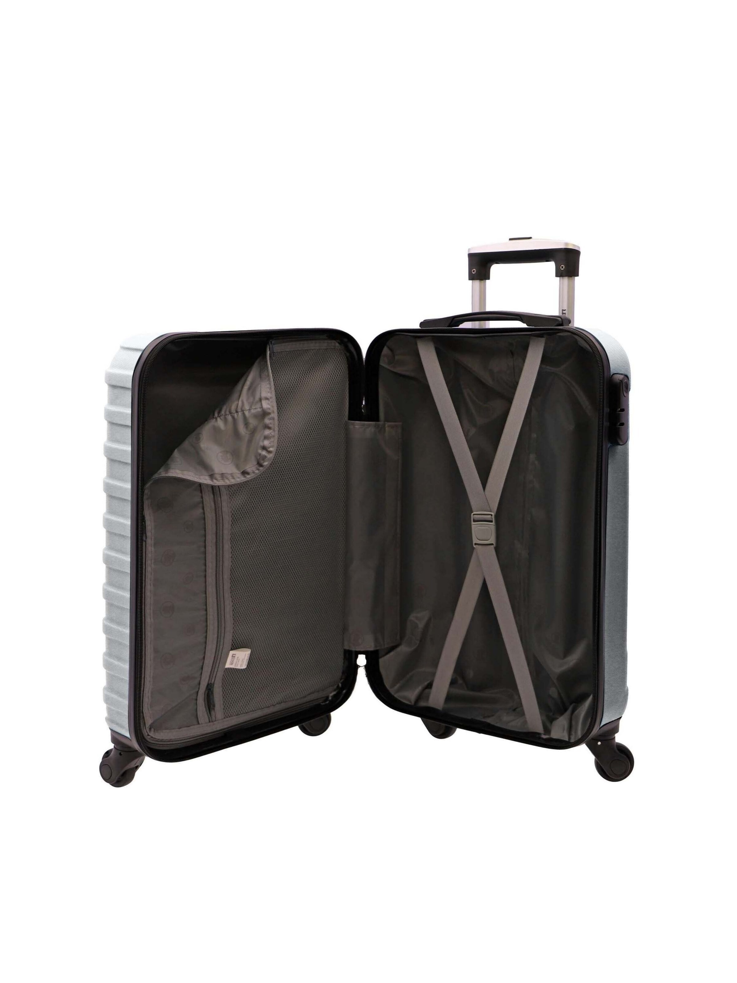 Coronel Tapioca - Carrito 'Coronel Tapioca - Maletas de Viaje Cabina - Maleta Cabina - Maletas de Viaje - Apta para Ryannair- Trolley Equipaje para Avion Resistente con 4 Ruedas de 360º y candado' en plata