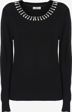 Pulover de la Influencer pe negru: față