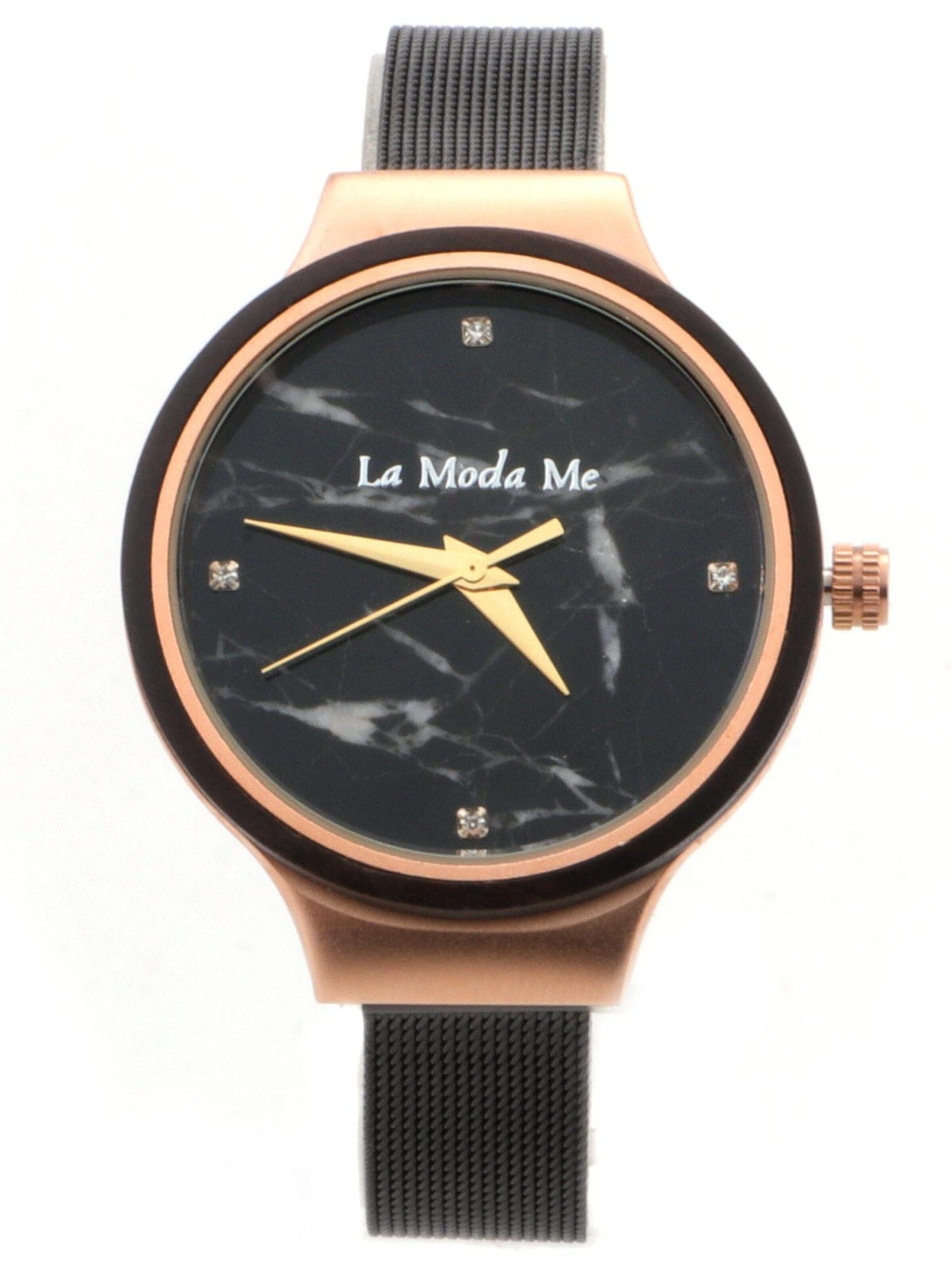 La Moda Me Analog Watch 'Stellar' in Black: front