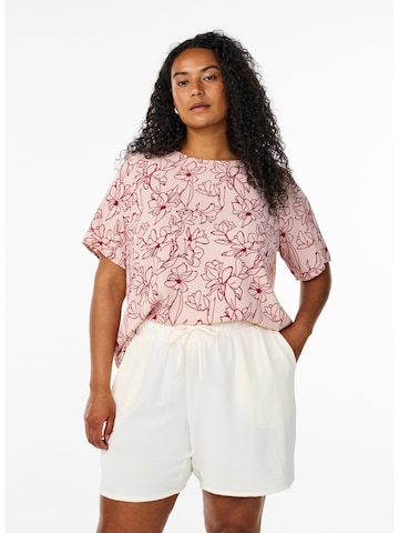 Zizzi Loosefit Bukser 'Mfikka' i beige