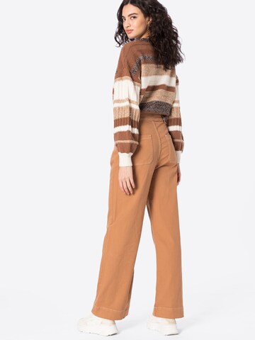 Wide Leg Pantalon Warehouse en marron