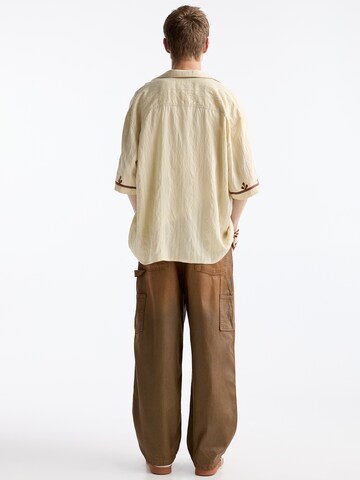 Pull&Bear Regular Fit Hemd in Beige