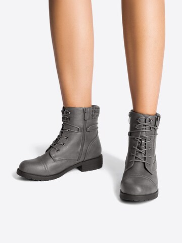 Dream Pairs Lace-Up Ankle Boots in Grey