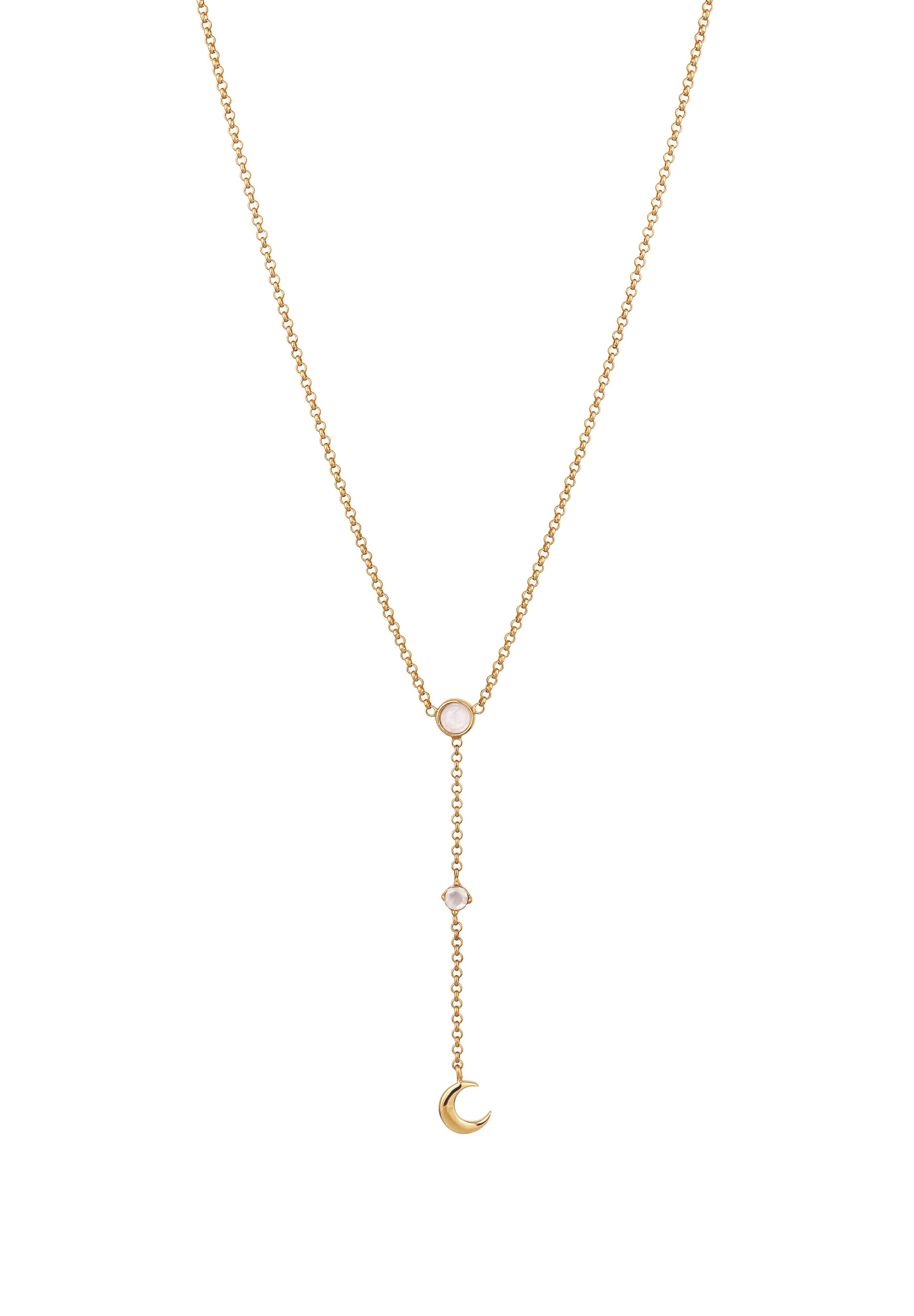 Chaîne 'Halbmond Mondstein' ELLI en or