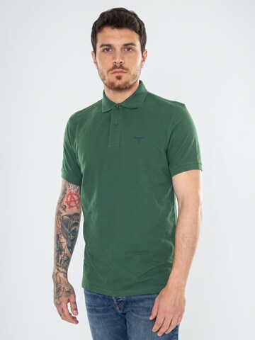 T-Shirt 'Lightweight Sports Polo Racing Green' Barbour en vert : devant