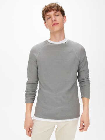 Only & Sons Regular fit Sweater 'Dextor' in Grey