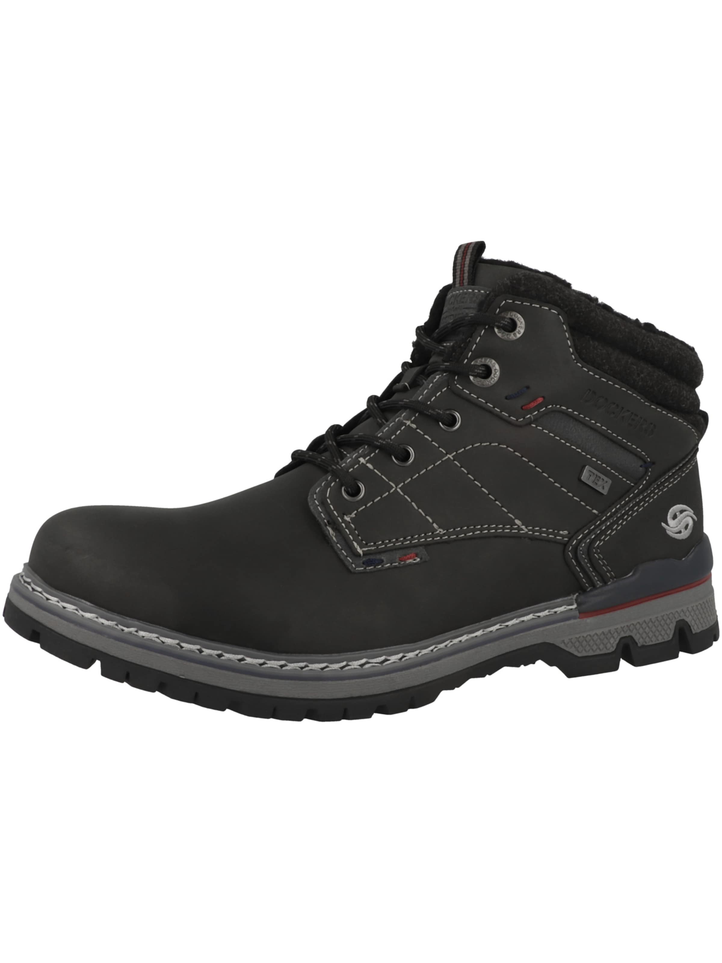 Boots stringati di Dockers by Gerli in nero: frontale